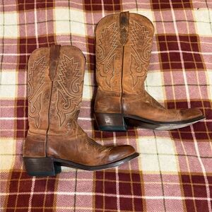 Lucchese Tan Western Boots Mad Dog Men's 8.5 D